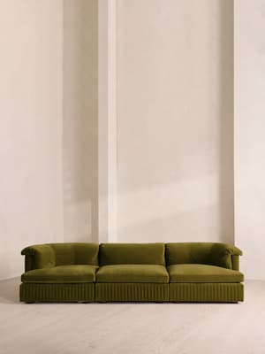 Oona Modular Sofa - Four Seater - Velvet Olive UK - Listing Image