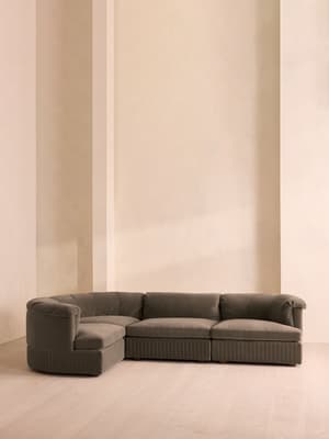 Oona Modular Sofa - L-Shape Sofa - Velvet Taupe UK - Hover Image