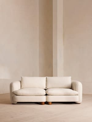 Vivienne Sectional Sofa - Three Seater - Linen - Bisque - US - Listing Image