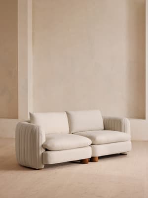 Vivienne Sectional Sofa - Three Seater - Linen - Bisque - US - Hover Image
