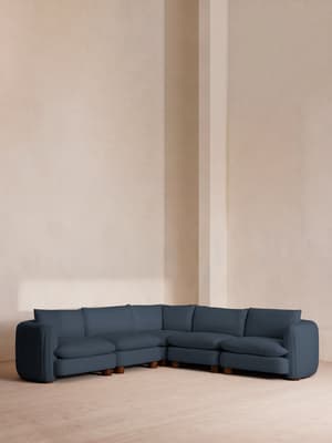 Vivienne Modular Corner Sofa - Linen - Prussian Blue - Listing Image