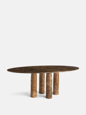 Ilario Dining Table - Dark Emperador Marble - Listing Image