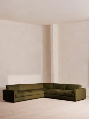Mossley Corner Sofa - Linen - Olive - Hover Image