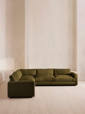 Mossley Corner Sofa - Linen - Olive - US - Listing Image