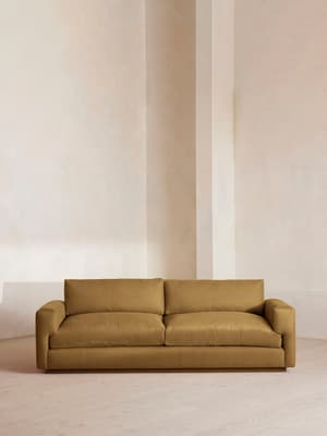 Mossley Three Seater Sofa - Linen - Ochre - US - Listing Image