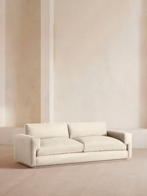Mossley Three Seater Sofa - Linen - Bisque - Hover Image