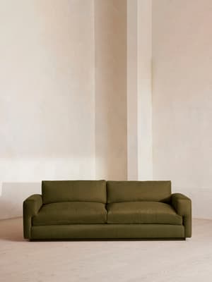 Mossley Three Seater Sofa - Linen - Olive - US - Listing Image
