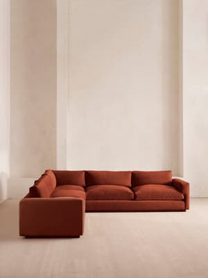 Mossley Corner Sofa - Velvet Rust - Listing Image