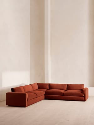 Mossley Corner Sofa - Velvet Rust - Hover Image