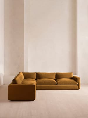 Mossley Corner Sofa - Velvet - Mustard - US - Listing Image
