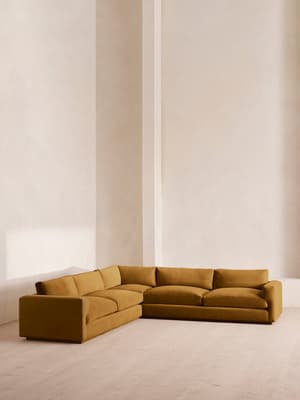Mossley Corner Sofa - Velvet - Mustard - US - Hover Image
