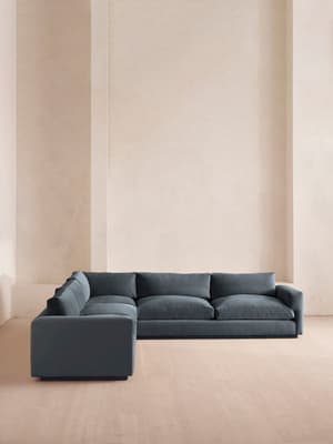 Mossley Corner Sofa - Velvet - Grey Blue  - US - Listing Image