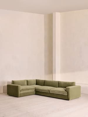 Mossley Right L-Shape Sofa - Velvet - Lichen - Listing Image