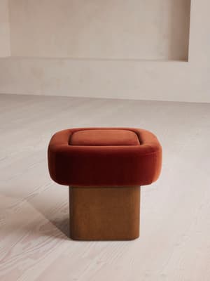 Ralph Footstool - Velvet - Rust - US - Listing Image