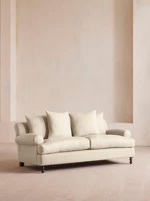 Audrey Two Seater - Sofa - Linen - Bisque - Hover Image