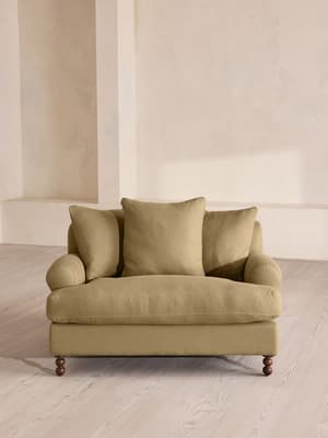 Audrey Loveseat - Linen - Wheat - Hover Image