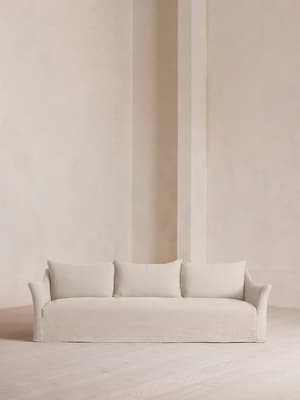 Roma Four Seater Sofa - Linen - Bisque - Listing Image