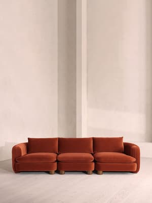 Vivienne Modular Sofa - Four Seater - Velvet Rust - Listing Image