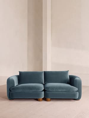 Vivienne Modular Sofa - Three Seater - Velvet Grey Blue - Listing Image