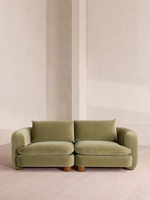 Vivienne Deeper Sit Sectional Sofa - Three Seater - Velvet Lichen US - Listing Image