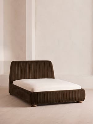 Vivienne Bed - Queen - Velvet - Chocolate - US - Listing Image