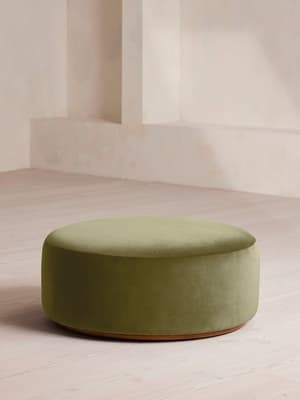 Aline Ottoman - Velvet - Lichen - US - Listing Image
