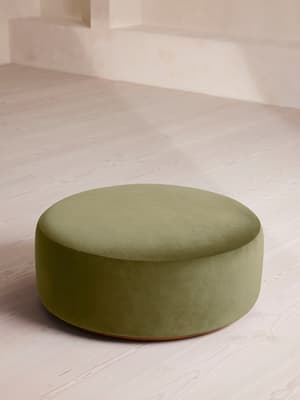Aline Ottoman - Velvet - Lichen - US - Hover Image