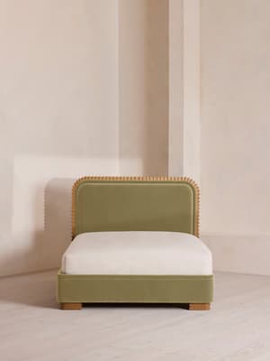 Angus Bed - King - Velvet - Lichen - Hover Image