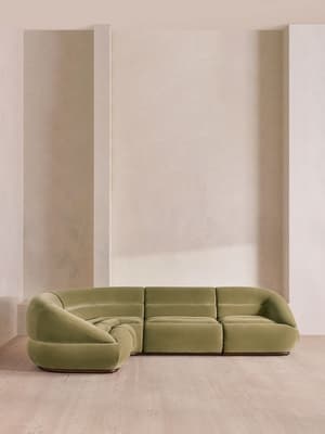 Edison Modular Sofa - L-Shape Sofa - Velvet - Lichen UK - Hover Image