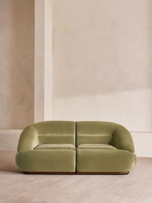 Edison Modular Sofa - Three Seater - Velvet - Lichen UK - Listing Image
