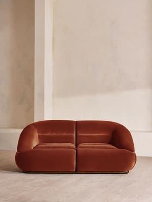 Edison Modular Sofa - Three Seater - Velvet - Rust UK - Listing Image