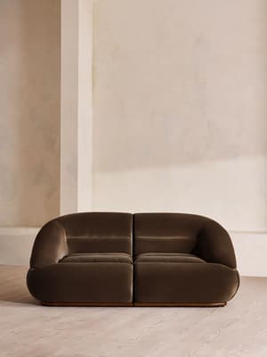 Edison Sectional Sofa - Three Seater - Velvet - Chocolate US - Listing Image