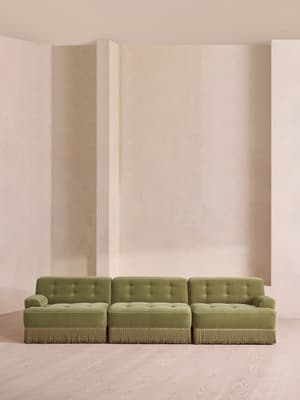 Elowen Modular Sofa - Four Seater - Velvet - Lichen UK - Hover Image