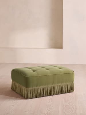 Elowen Ottoman - Velvet - Lichen - US - Listing Image