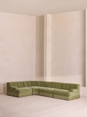 Elowen Modular Sofa - L-Shape Sofa - Velvet - Lichen UK - Listing Image