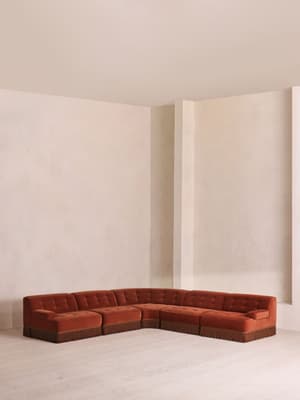Elowen Modular Sofa - Corner Sofa - Velvet - Rust UK - Listing Image