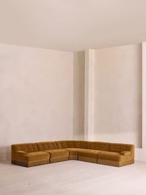 Elowen Modular Sofa - Corner Sofa - Velvet - Mustard UK - Listing Image