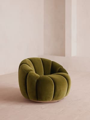 Garret Armchair - Velvet - Olive - US - Listing Image