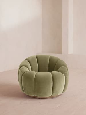 Garret Armchair - Velvet - Lichen - US - Hover Image