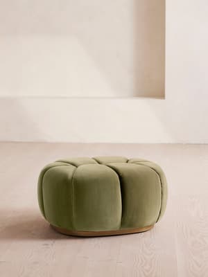 Garret Footstool - Velvet. Lichen - US - Listing Image