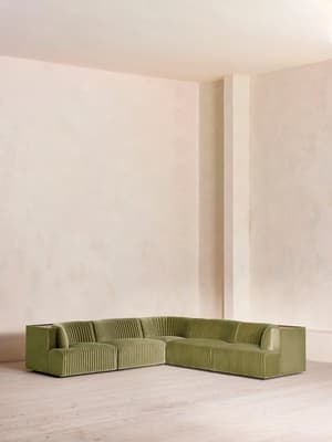 Hamish Modular Sofa - Corner Sofa - Velvet - Lichen - Listing Image