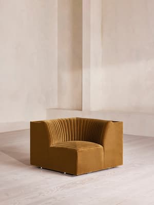 Hamish Modular Sofa - Corner Module - Velvet - Mustard - Listing Image