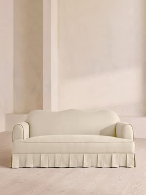 Madelyn Three Seater Sofa - Linen - Bisque - UK - Hover Image