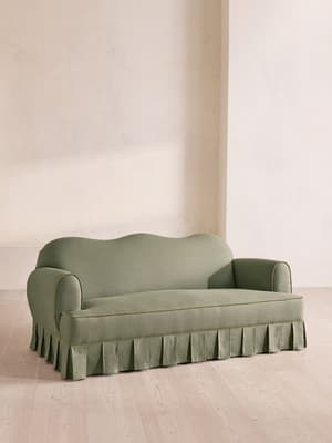 Madelyn Three Seater Sofa - Linen - Sage - UK - Listing Image
