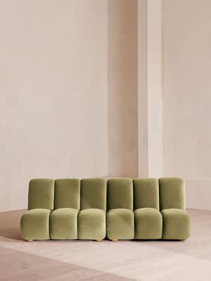Noelle Modular Sofa - Four Seater - Velvet - Lichen - Listing Image