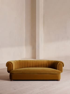 Rava Three Seater Sofa - Velvet - Mustard - Listing Image