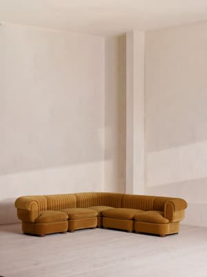 Rava Modular Sofa - Corner Sofa - Velvet - Mustard - Listing Image