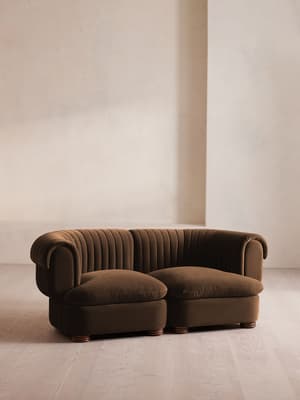 Rava Modular Sofa - Three Seater - Velvet - Chocolate - Hover Image