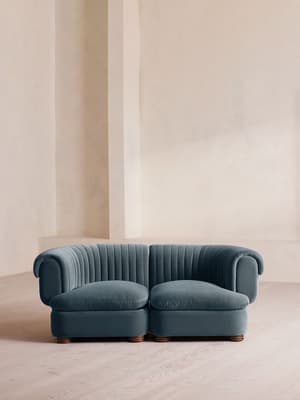 Rava Modular Sofa - Three Seater - Velvet - Grey Blue - Listing Image
