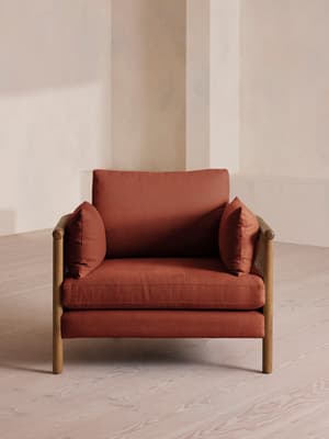 Sydney Armchair - Linen - Sienna, - Hover Image